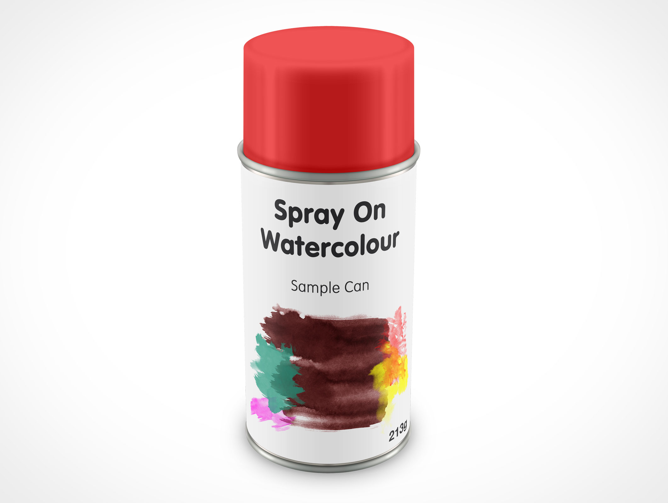 Aerosol Spray Paint Can Mockup 35r5