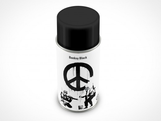 Aerosol Spray Paint Can Mockup 36r