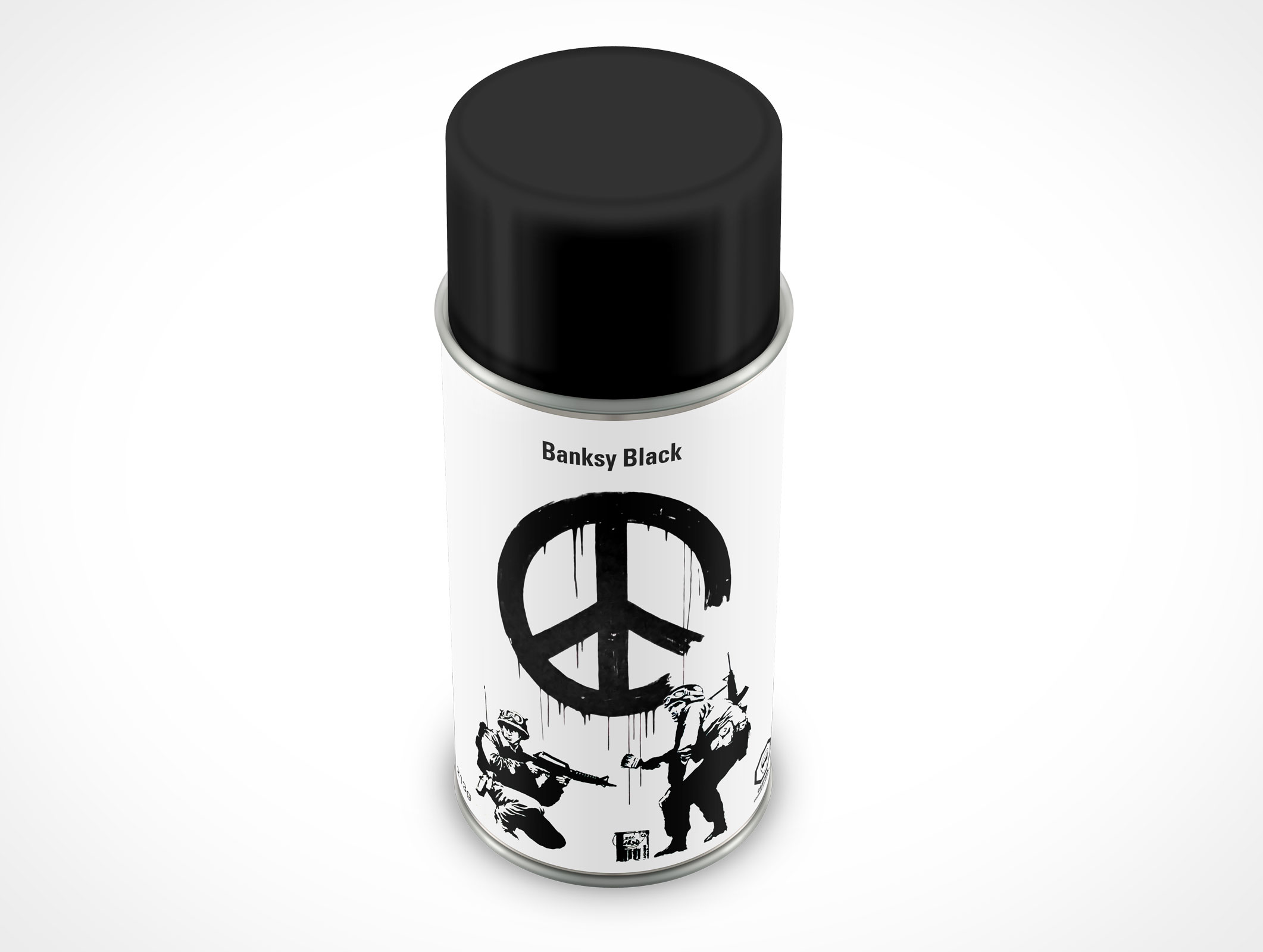 Aerosol Spray Paint Can Mockup 36r
