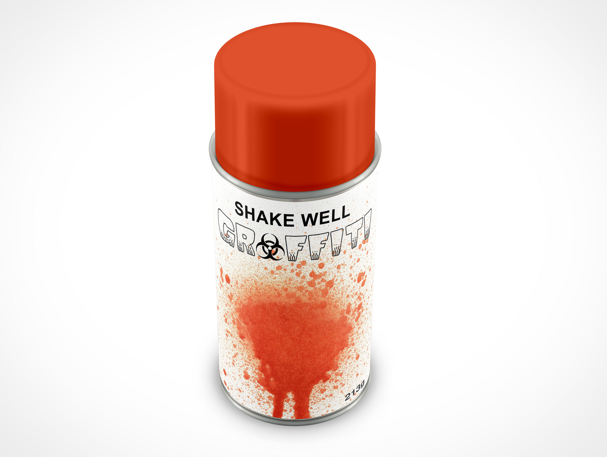 Aerosol Spray Paint Can Mockup 36r4