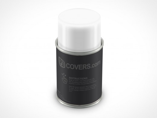 Aerosol Spray Paint Can Mockup 37
