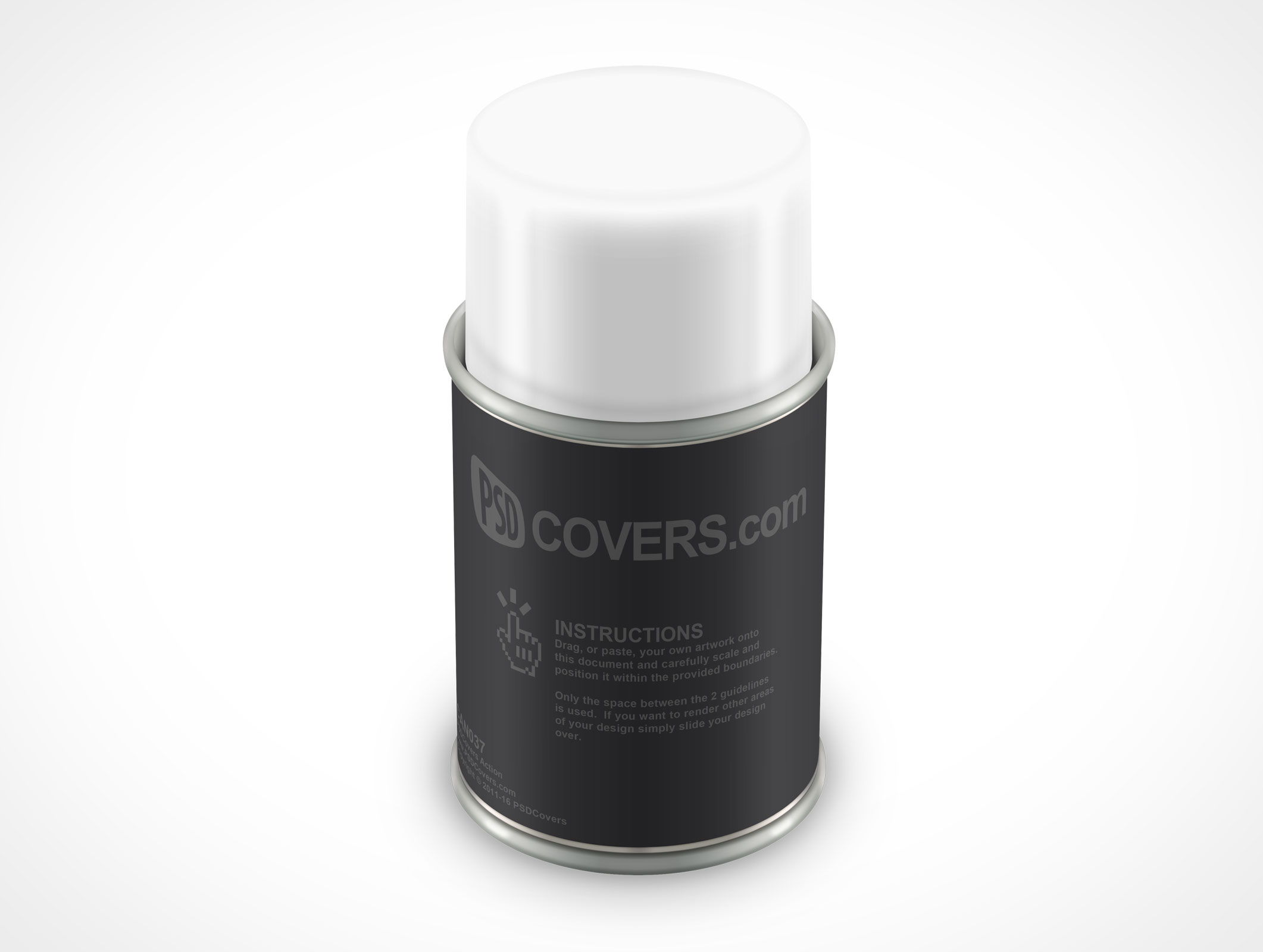 Aerosol Spray Paint Can Mockup 37