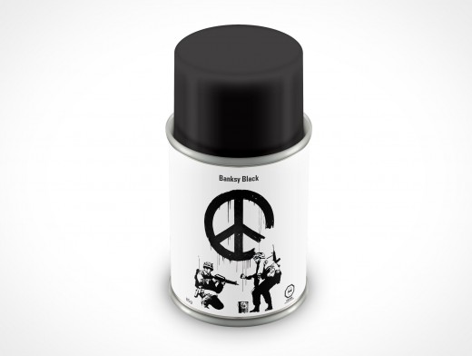 Aerosol Spray Paint Can Mockup 37r