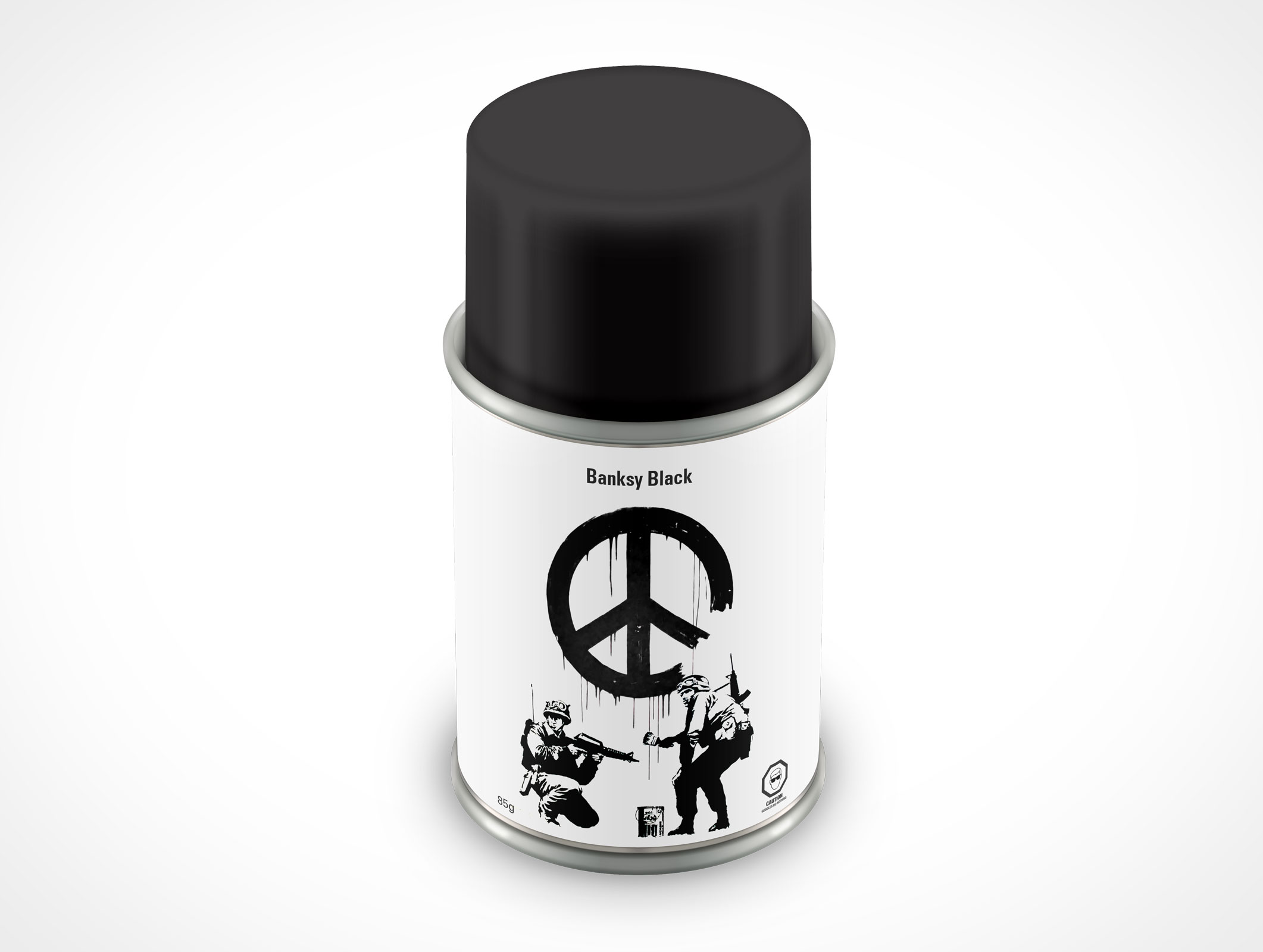Aerosol Spray Paint Can Mockup 37r