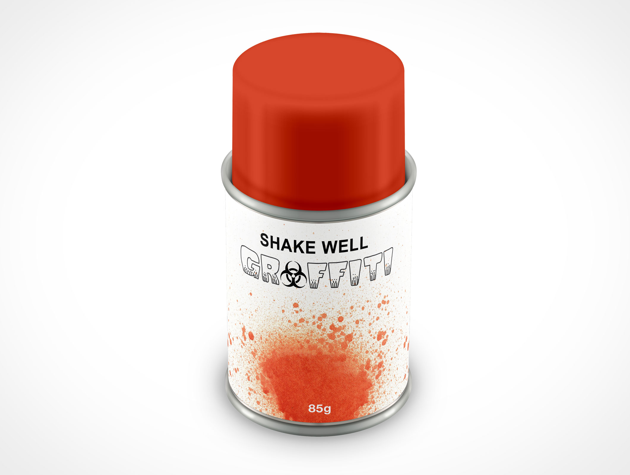 Aerosol Spray Paint Can Mockup 37r2