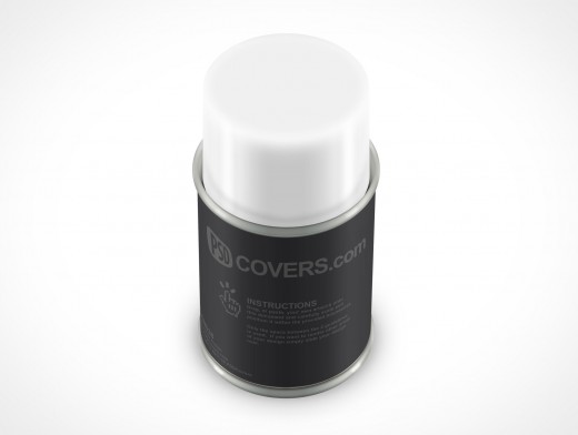 PSD Mockup Spray Can 85g forward shot