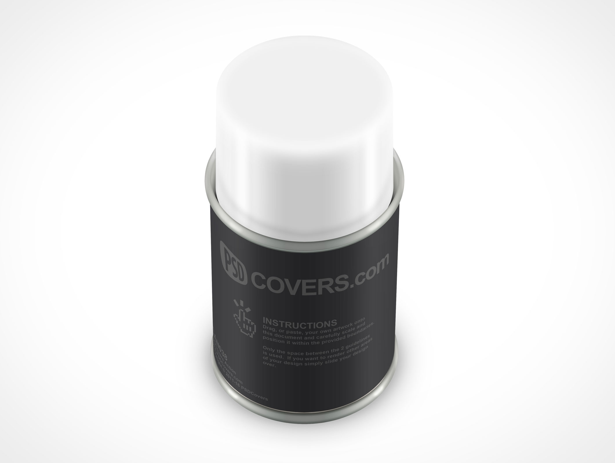 PSD Mockup Spray Can 85g forward shot
