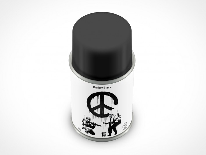 Aerosol Spray Paint Can Mockup 38