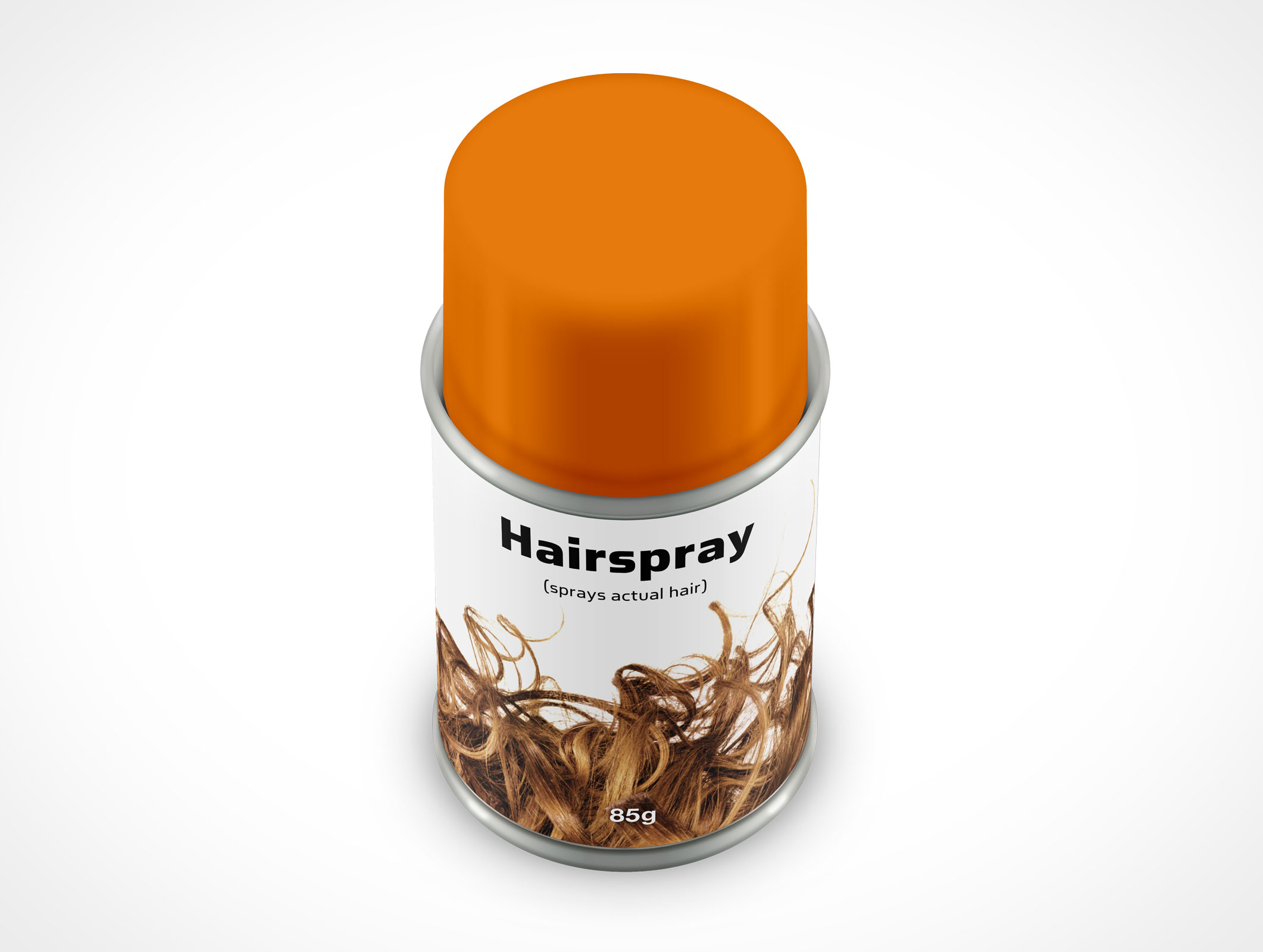 PSD Mockup 85g Hairspray Spray Can