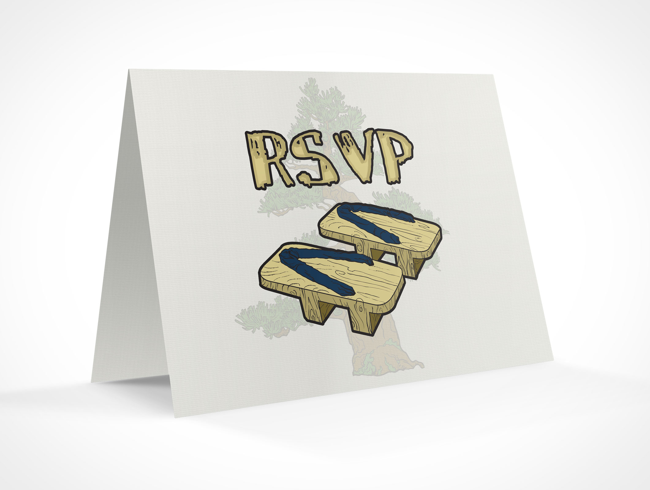 Bi-Fold RSVP Card Mockup 17r5