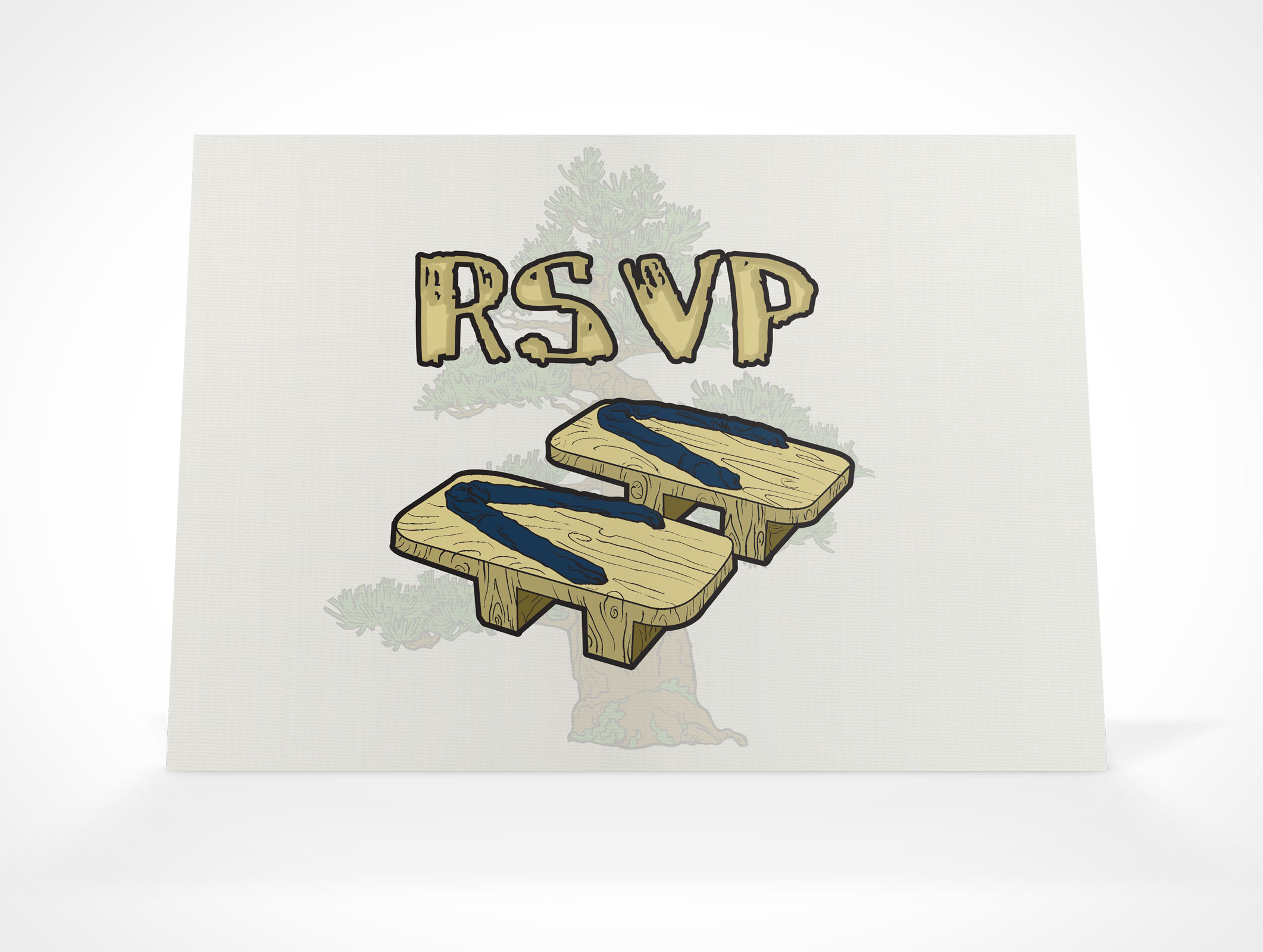 Bi-Fold RSVP Card Mockup 18r2