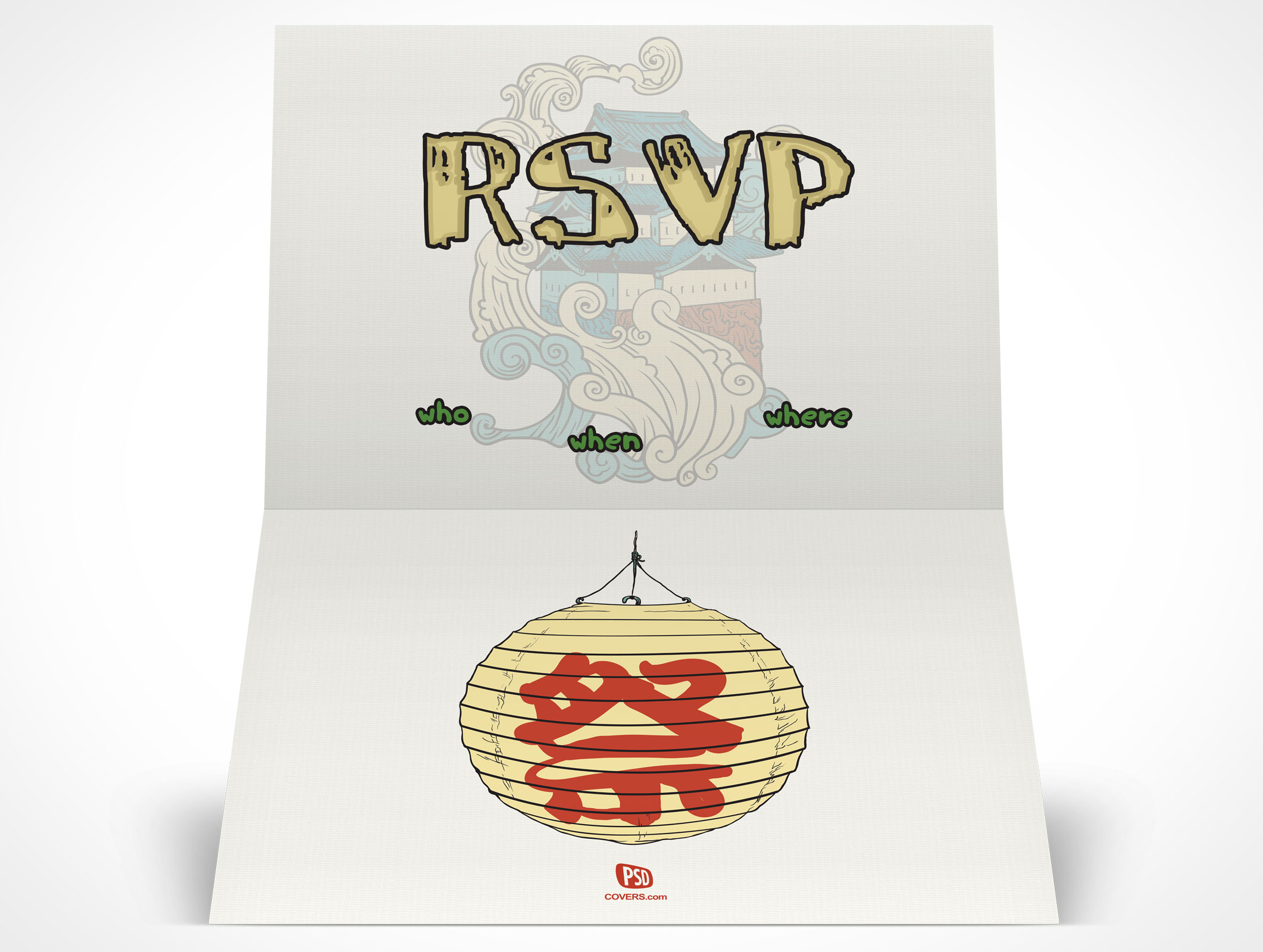 Bi-Fold RSVP Card Mockup 19r3