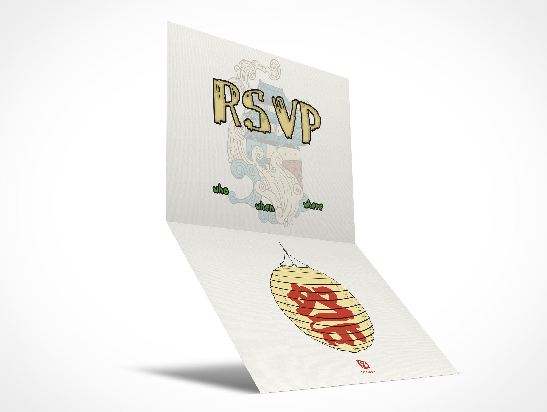 Bi-Fold RSVP Card Mockup 21r2
