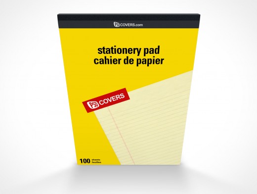 PSD Covers Stationery Note Pad Front Mockup
