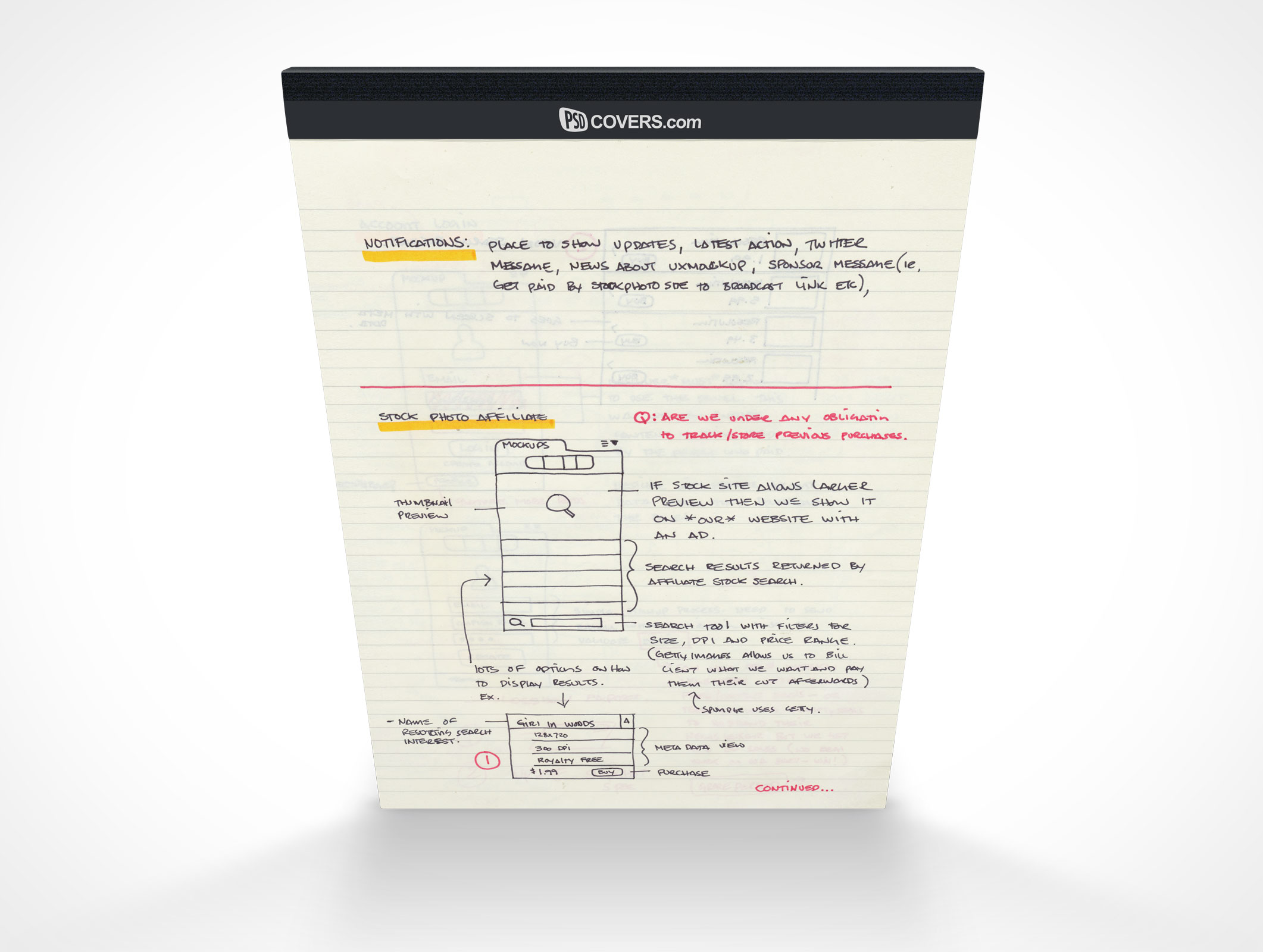 Stationery Notepad Mockup 9r2