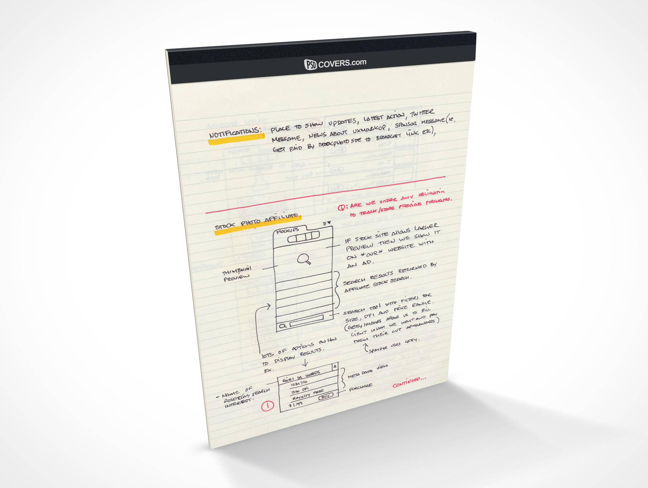 Stationery Notepad Mockup 10r