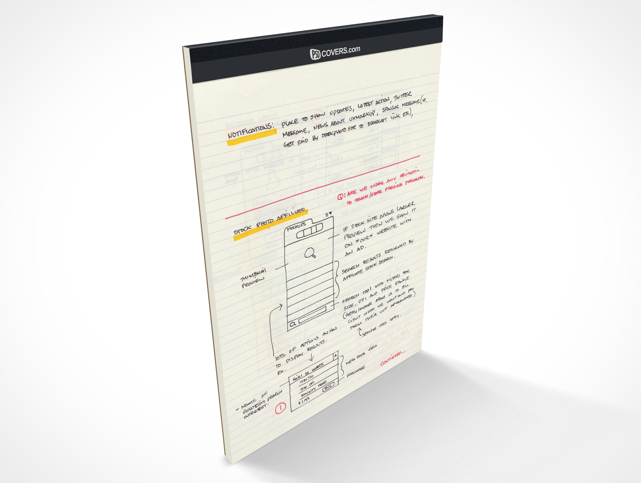 Stationery Notepad Mockup 11r3