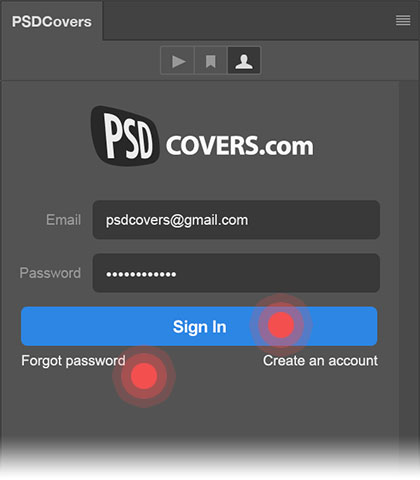 PSDCovers enter Sign In credentials