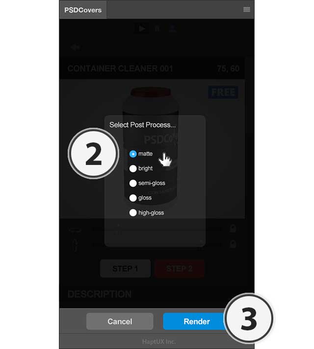 PSDCovers AR Select matte render style