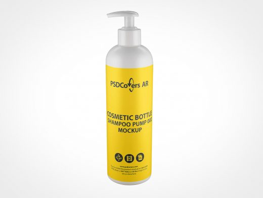 Cosmetic Shampoo Bottle Mockup 2r