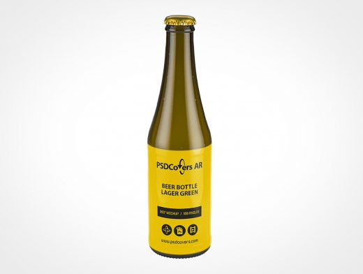 Lager Beer Bottle Mockup 1r