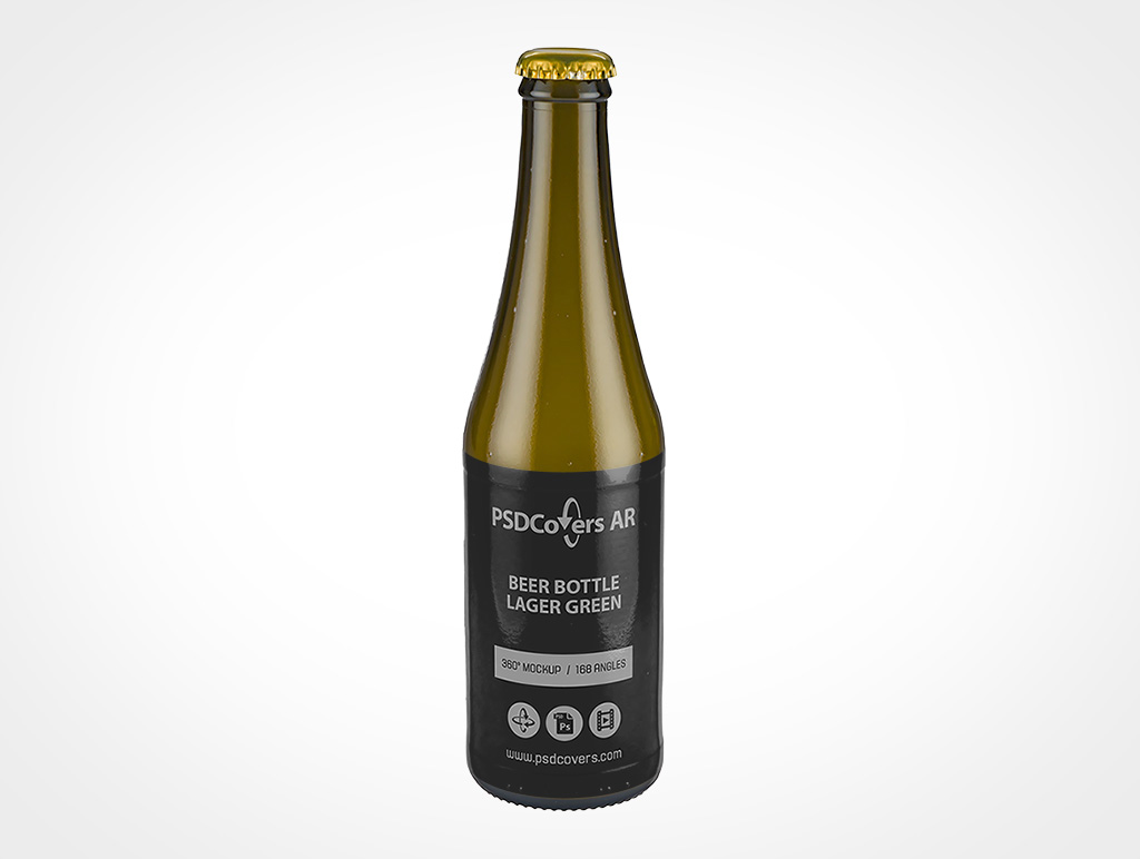 Lager Beer Bottle Mockup 1