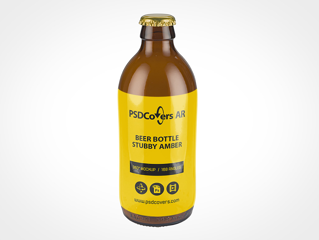 Stubby Beer Bottle Mockup 1r