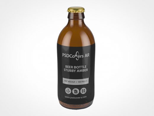 Stubby Beer Bottle Mockup 1