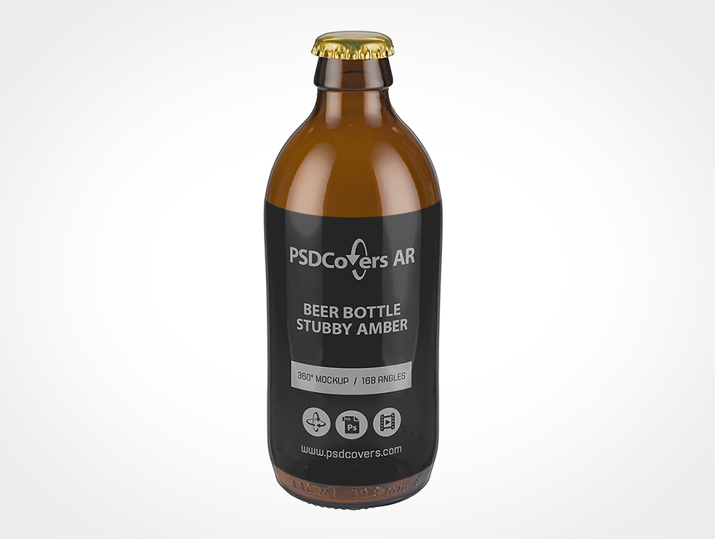 Stubby Beer Bottle Mockup 1