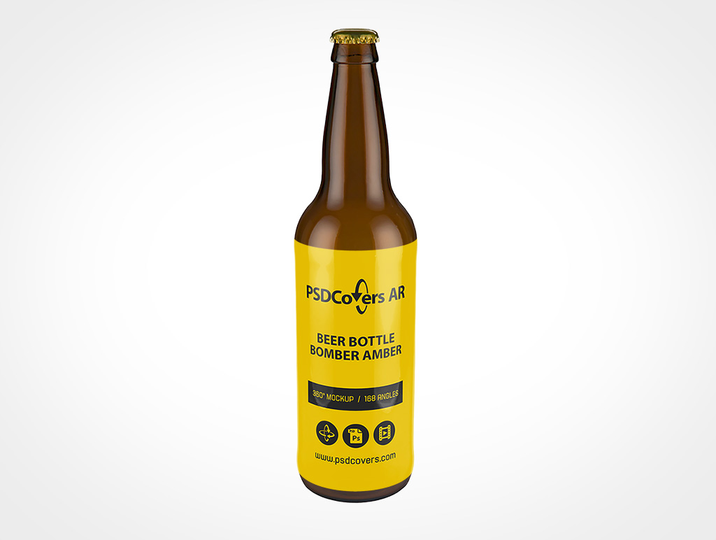 Bomber Beer Bottle Mockup 1r
