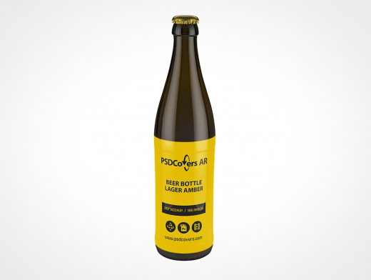 Lager Beer Bottle Mockup 2r