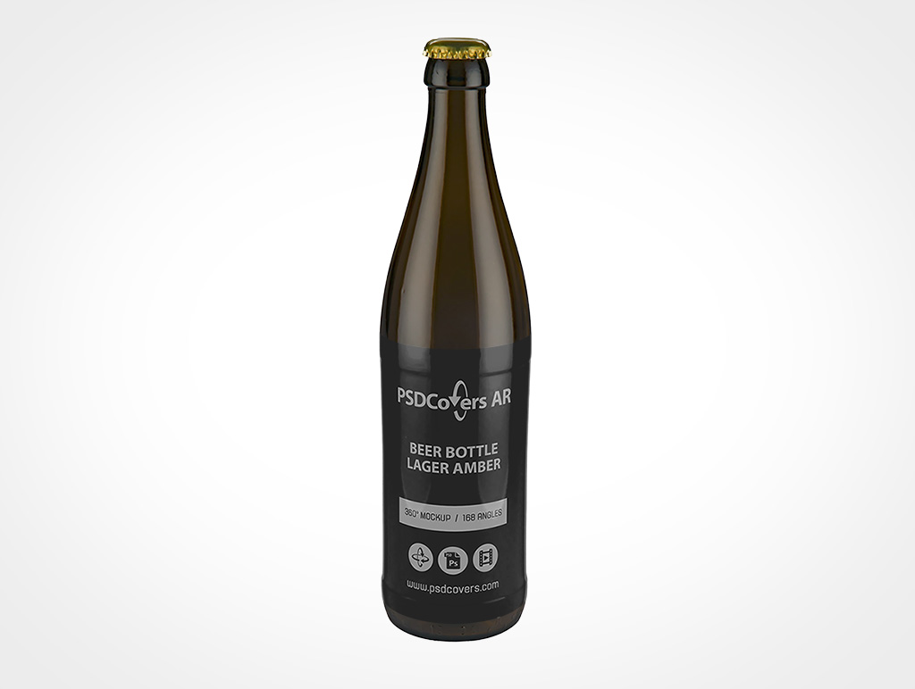 Lager Beer Bottle Mockup 2r2
