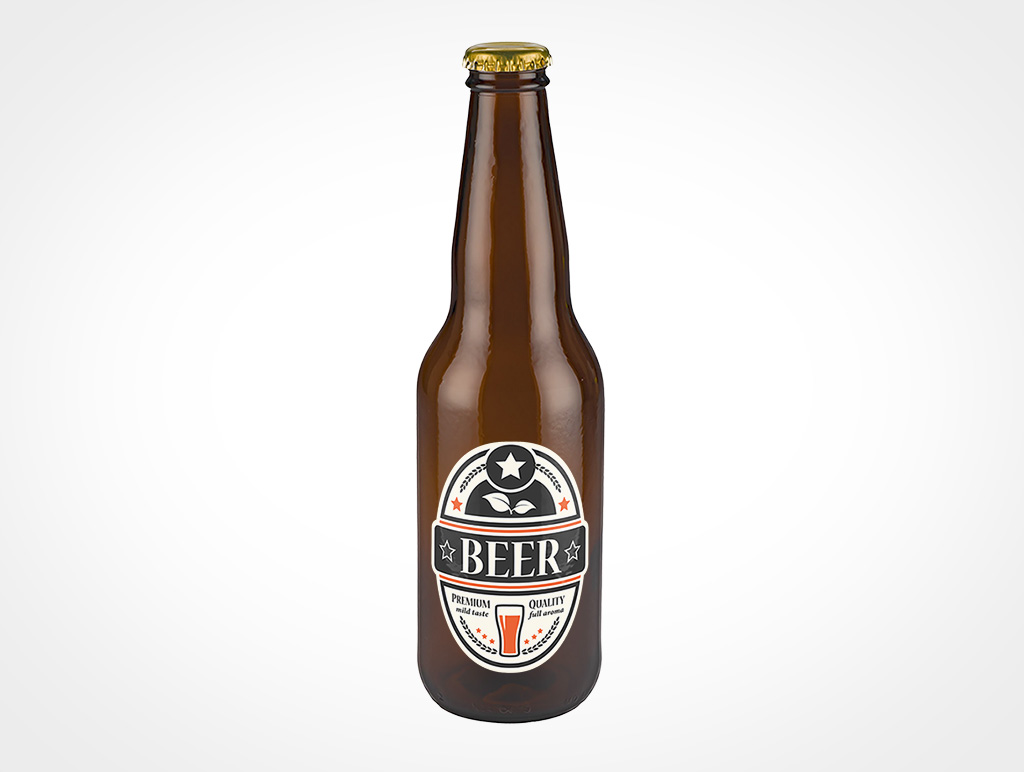 Standard Beer Bottle Mockup 1r3