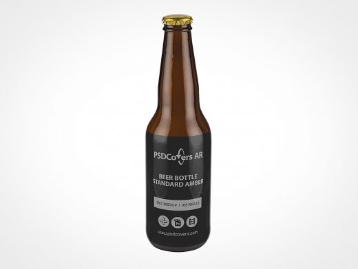Standard Beer Bottle Mockup 1r2