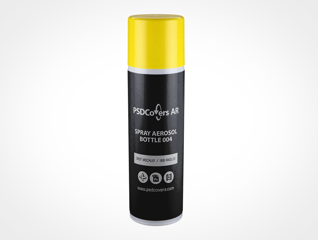 Aerosol Spray Can Mockup 4