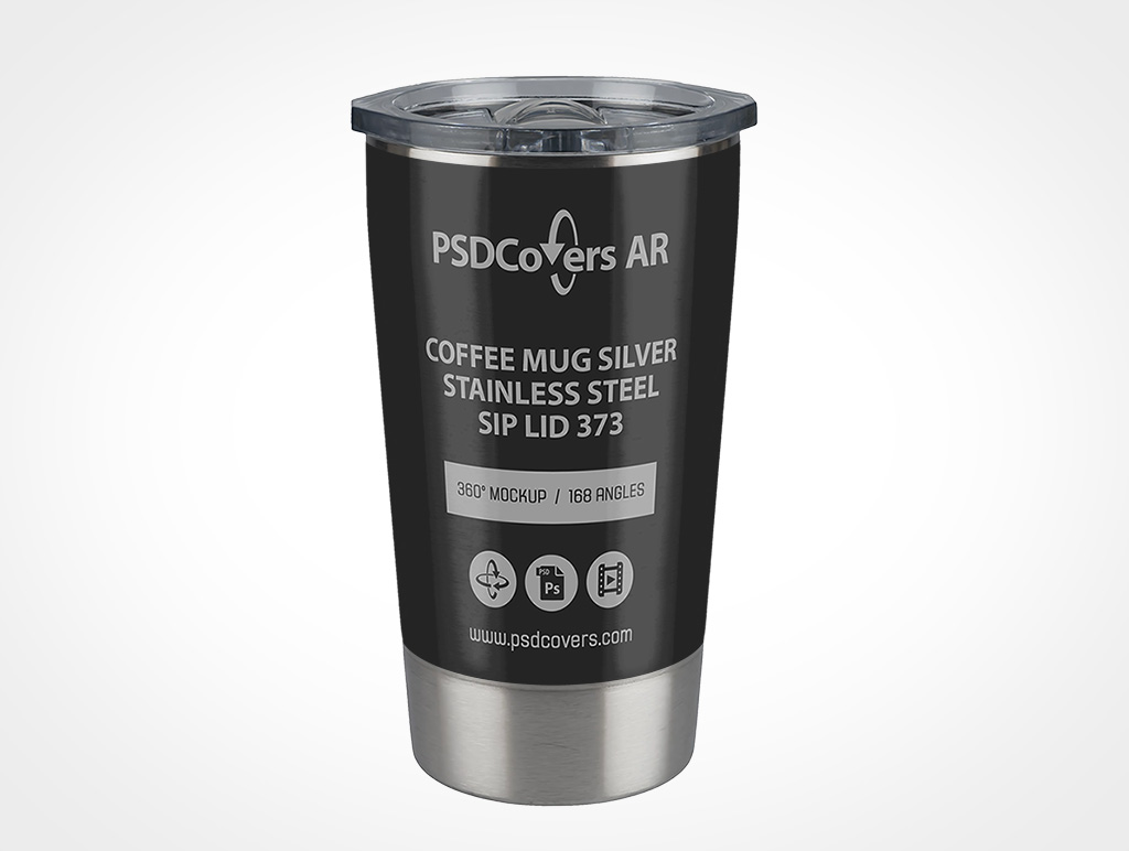 Steel Coffee Mug Mockup 373r2