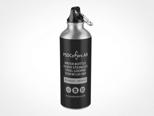 Steel Water Bottle Mockup 3r2