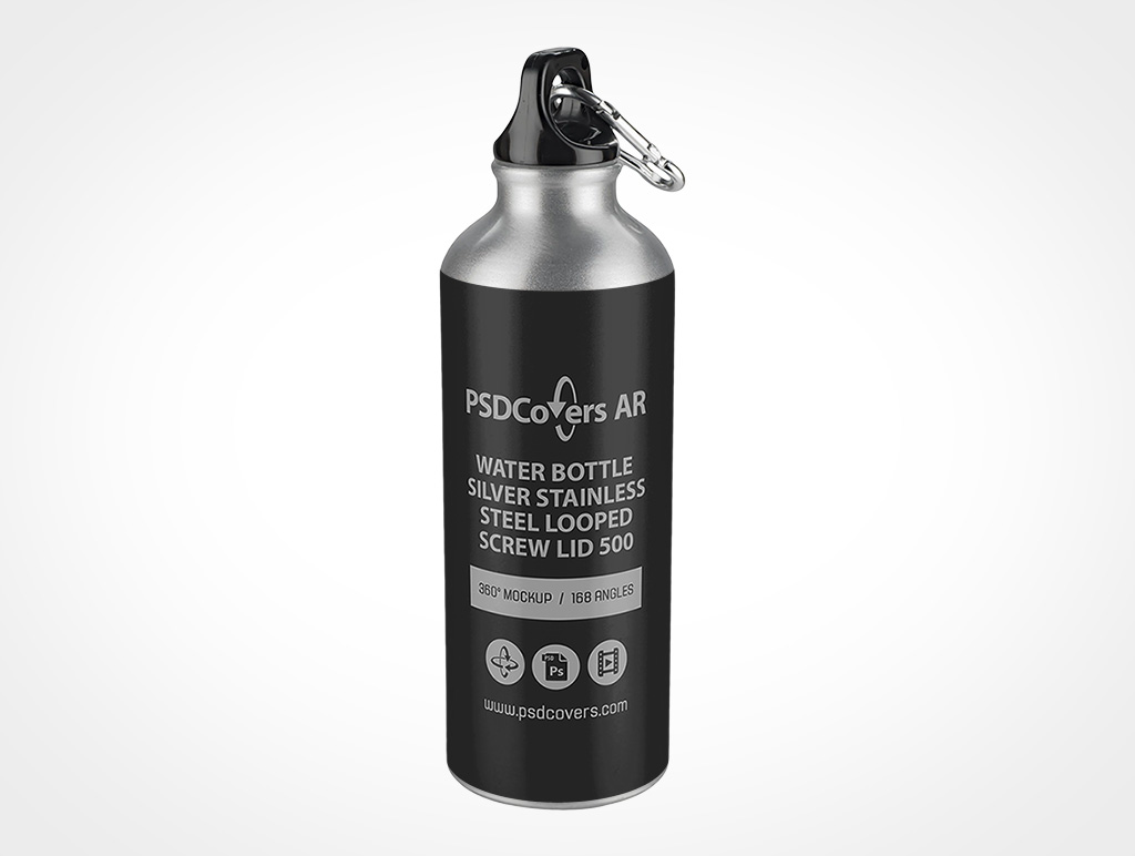 Steel Water Bottle Mockup 3r2
