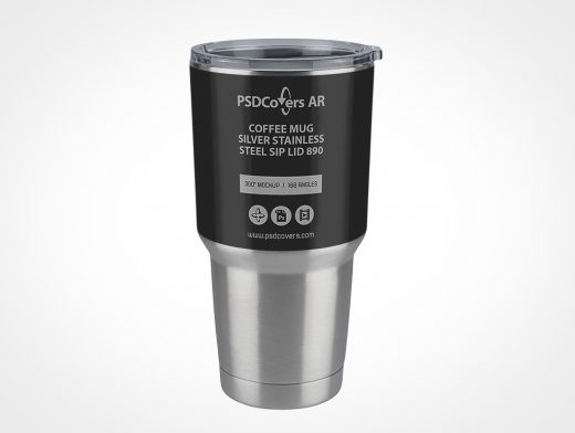 Steel Coffee Mug Mockup 890r2