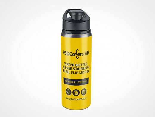 Steel Water Bottle Mockup 4r