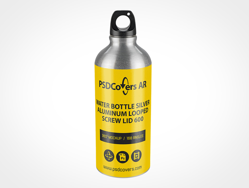 Aluminum Water Bottle Mockup 1r