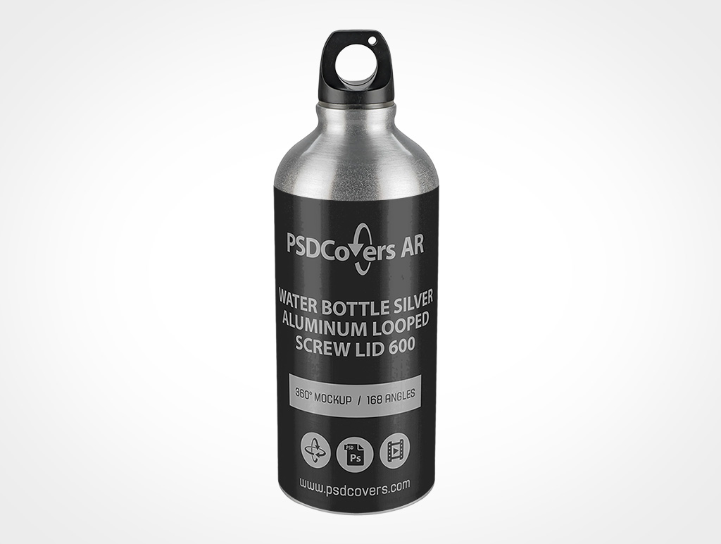 Aluminum Water Bottle Mockup 1r2