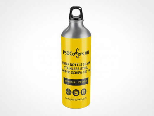 Steel Water Bottle Mockup 6r