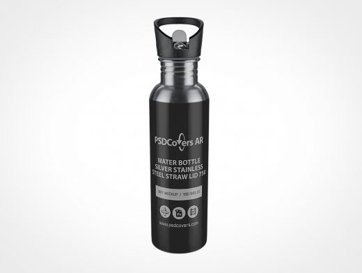Steel Water Bottle Mockup 8r2