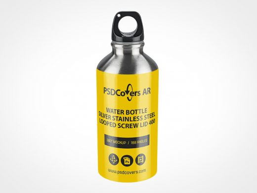 Steel Water Bottle Mockup 9r