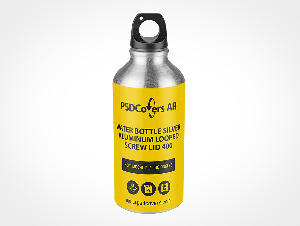 Aluminum Water Bottle Mockup 2r