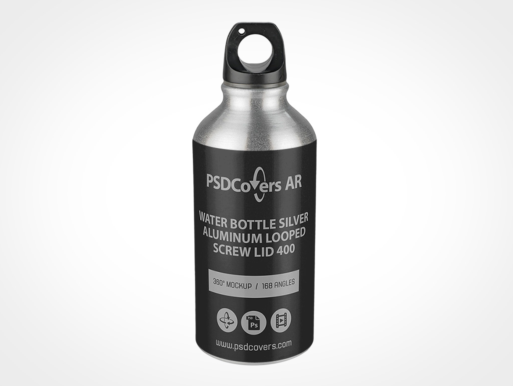 Aluminum Water Bottle Mockup 2r2