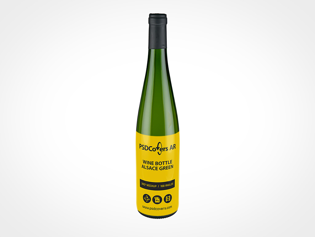 Alsace Wine Bottle Mockup 3r