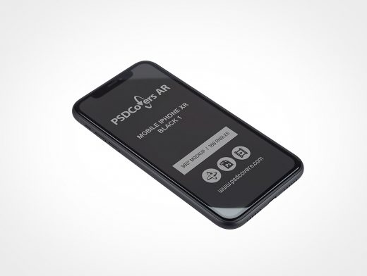 Black iPhone XR Mockup 1r