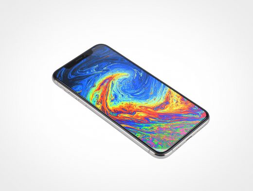 Silver iPhone XS Mockup 1r